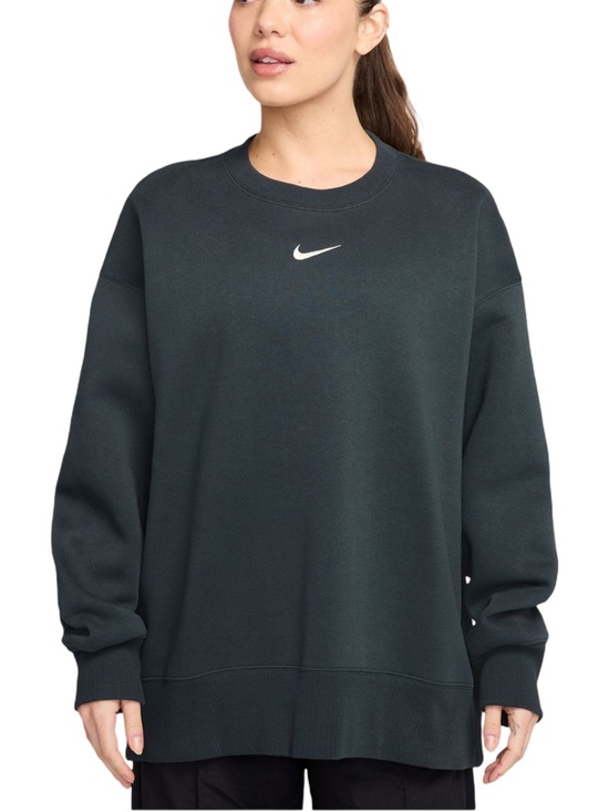 Nike Tops - Nike Dark Green Crewneck Sweatshirt with White Swoosh